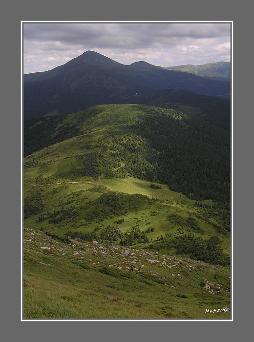 Hoverla - nejvyšší hora Ukrajiny 