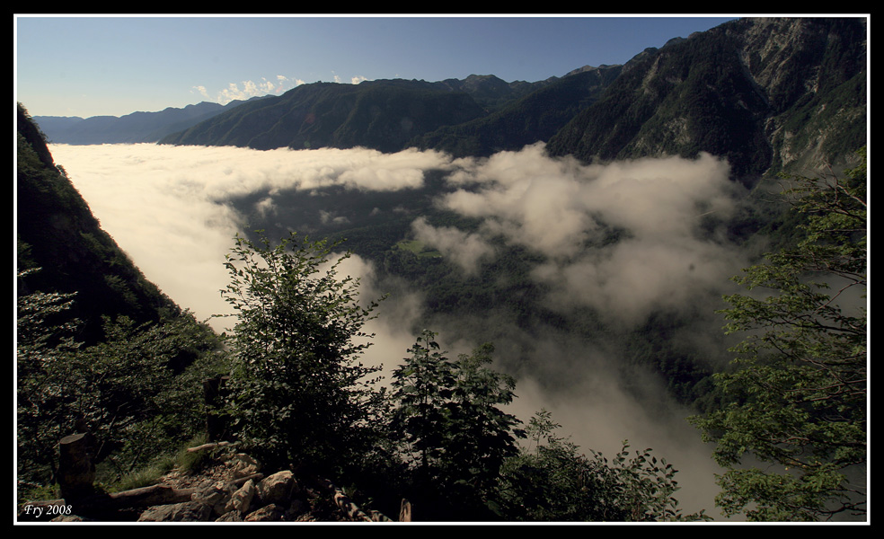 Ráno nad Bohinjským jezerem